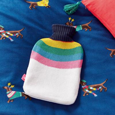 The Rug Seller Rainbow Stripe Hot Water Bottle and Cover by Joules in Multi&nbsp;2