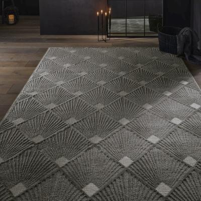 The Rug Seller Manhattan 1336 Y Rugs in Geometric Art Deco Grey&nbsp;160x230cm