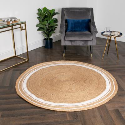The Rug Seller Brinley Jute Round Rug in Natural150x150cm