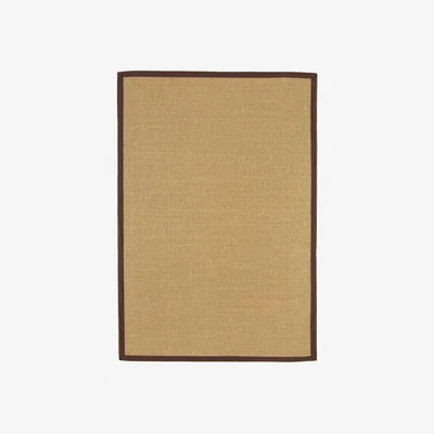 The Rug Seller Sisal Rugs in Linen with Chocolate Brown Border&nbsp;120x180cm