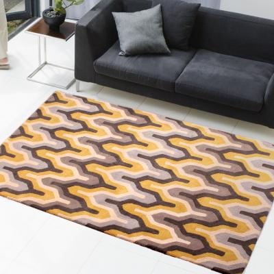 The Rug Seller Marley Rugs in Grey & Yellow