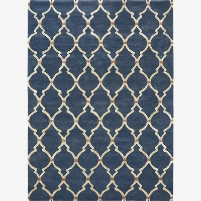 The Rug Seller Empire Trellis Rugs in Indigo 45508 by Sanderson