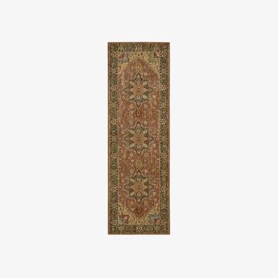 The Rug Seller Living Treasure Hallway Runners by Nourison LI01 in Rust&nbsp;76x366cm