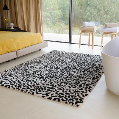 The Rug Seller Leopard 990 Bath Mat in Black by Designer Abyss & Habidecor&nbsp;70x120cm