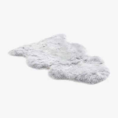 The Rug Seller Long Wool Sheepskin Rugs in Steel&nbsp;Octo