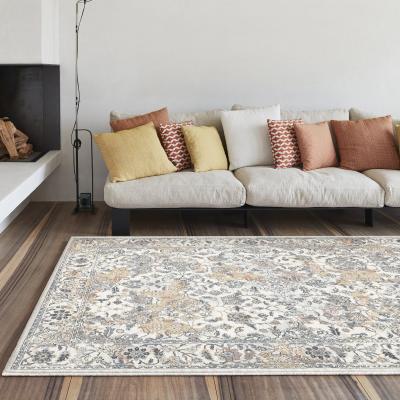 The Rug Seller Canyon Modern Abstract Classical Print Rugs 52042 6616 in Cream