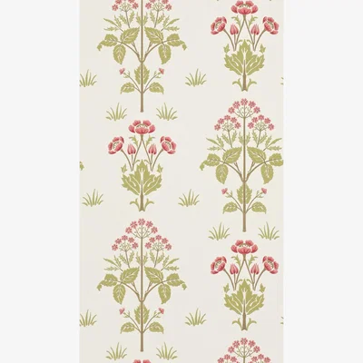 The Rug Seller Meadow Sweet Wallpaper 210347 by Morris & Co in Rose Olive&nbsp;Roll
