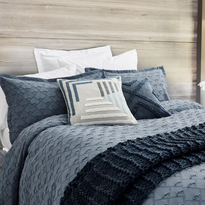 The Rug Seller Nalu Kona Cotton Bedding by Nicole Scherzinger in Blue&nbsp;220x260cm