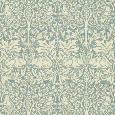 The Rug Seller Brer Rabbit Wallpaper 103 by Morris & Co in Slate Vellum&nbsp;Roll