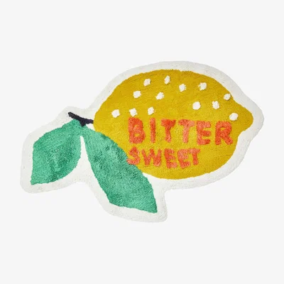 The Rug Seller Lemon Cotton Bath Mat by Joules in Antique Gold&nbsp;90x50cm