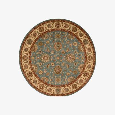 The Rug Seller Living Treasure Circle Rugs by Nourison LI05 in Aqua