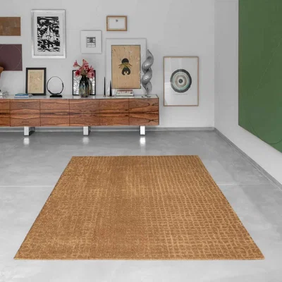The Rug Seller Structures Trammel Rug 9248 in Roman Gold
