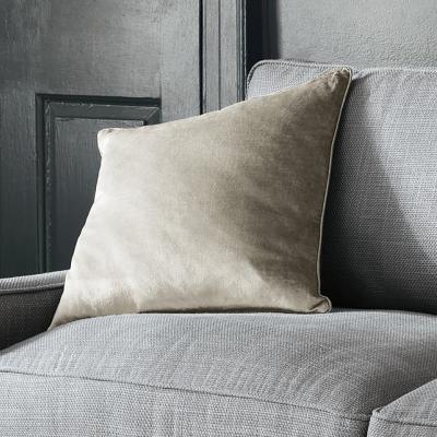 The Rug Seller Nigella Velvet Cushion by Laura Ashley in Oyster White50x50cm
