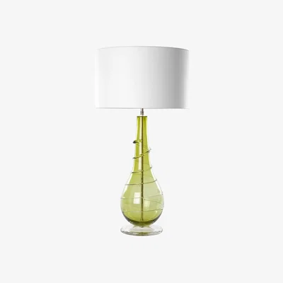 The Rug Seller Ninevagh Crystal Glass Lamp by William Yeoward in Moss Green&nbsp;54x19cm