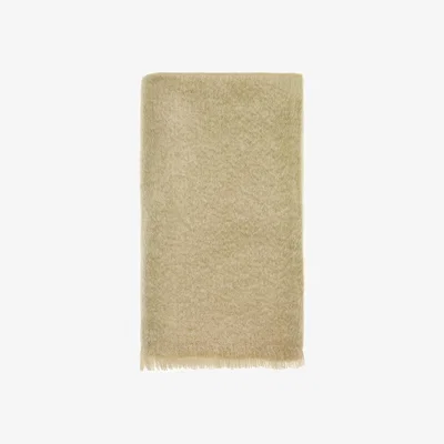 The Rug Seller Moseley Mohair Plain Throw by LuxeTapi in Sage Green135x190cm