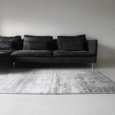 The Rug Seller Aquarelle Panel Rugs in Silver