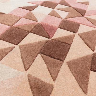 The Rug Seller Enigma Modern Carved 3D Wool Rugs in Rose Pink Multi120x170cm