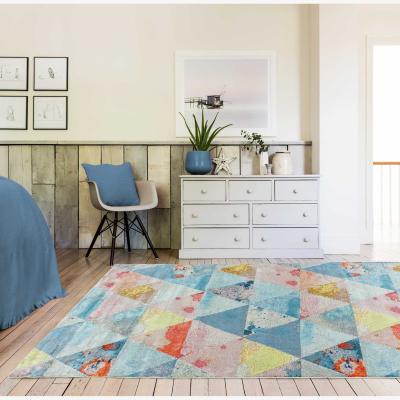 The Rug Seller Amelie Triangles Abstract Rugs in AM03 Blue Multi
