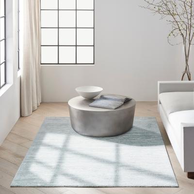 The Rug Seller Calvin Klein Linear CK010 LNR01 Rugs in Light Blue160x221cm