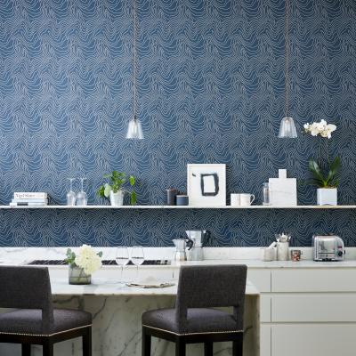 The Rug Seller Formation Wallpaper 111591 by Harlequin in Moonlight BlueRoll