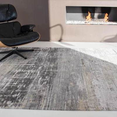 The Rug Seller Atlantic Streaks Rugs 8716 in Coney Grey