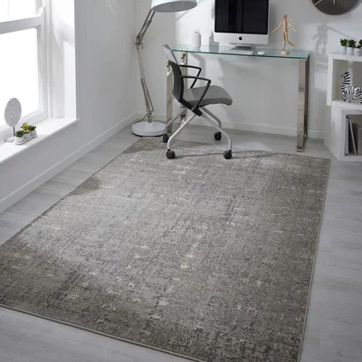 The Rug Seller Kendra 5096Z Contemporary Abstract Rug in Grey80x140cm