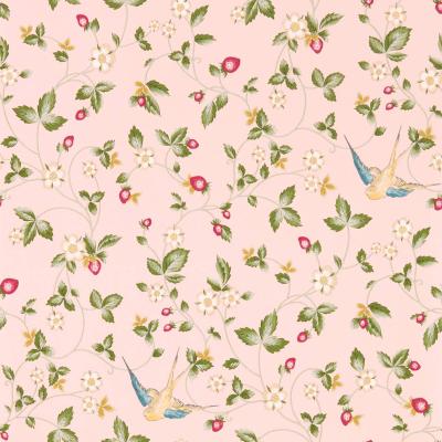 The Rug Seller Wild Strawberry Wallpaper W0135 01 by Wedgwood in Blush&nbsp;Roll