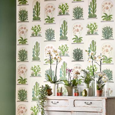 The Rug Seller Terrariums Wallpaper 216655 by Sanderson in Chalk Green&nbsp;Roll