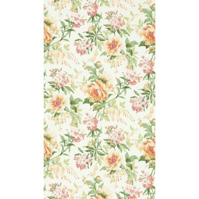 The Rug Seller Olivia Wallpaper 217038 by Sanderson in Botanical Green Orange&nbsp;Roll