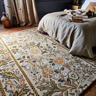 The Rug Seller Wilhelmina Floral Rugs 127401 in Linen Mustard by William Morris