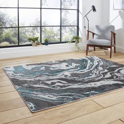 The Rug Seller Apollo GR584 Modern Marble Textured Rugs in Grey Green