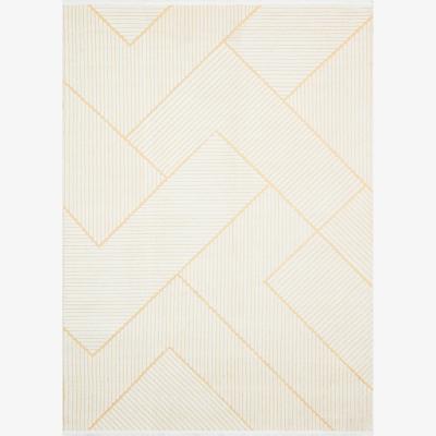 The Rug Seller Jazz Jaz15 Geometric Indoor Outdoor Rugs in Amber Yellow
