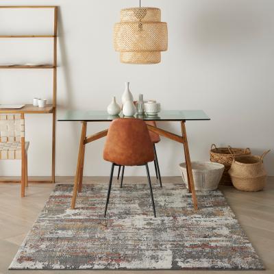 The Rug Seller Tangra TNR02 Abstract Rug by Nourison in Grey Multicolour162x223cm