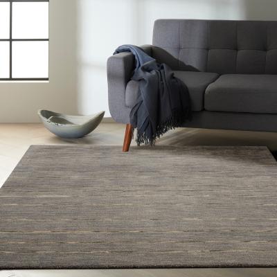 The Rug Seller CK400 HALO Wool Rug HAL01 by Calvin Klein in Charcoal Grey&nbsp;244x305cm