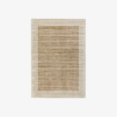 The Rug Seller Blade Border Rugs in Putty and Champagne&nbsp;160x160cm
