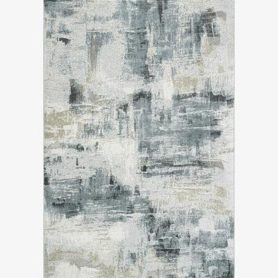The Rug Seller Canyon Abstract Modern Rug 52067 6676 in Cream White80x150cm