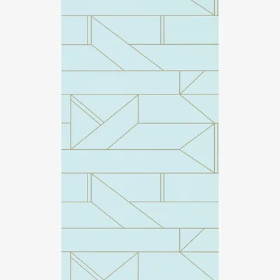 The Rug Seller Barbican Geometric Wallpaper 112015 by Scion in Sky Blue&nbsp;Roll