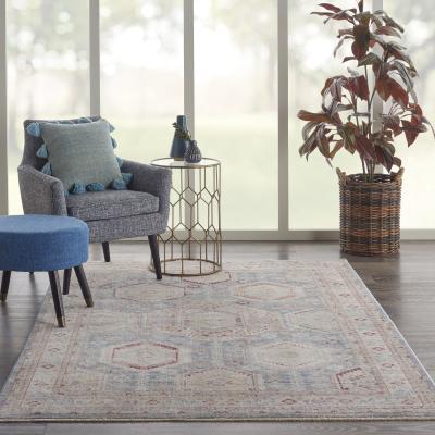 The Rug Seller Homestead Rugs HMS01 in Light Blue Multi by Nourison160x234cm