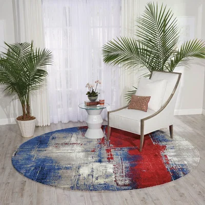 The Rug Seller Nourison Twilight Circular Rugs TWI19 by Nourison in Multicolour