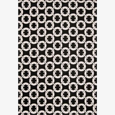 The Rug Seller Arlo Buckle Rugs AR03 in Black
