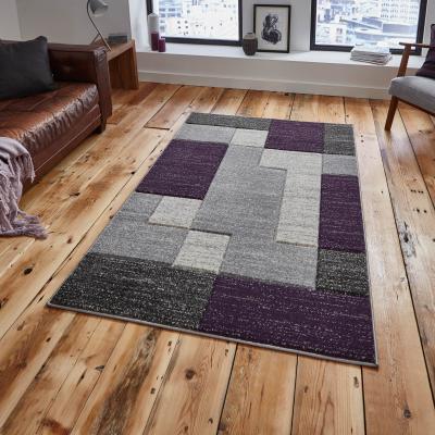 The Rug Seller Matrix Rugs A0221 in Grey Lilac