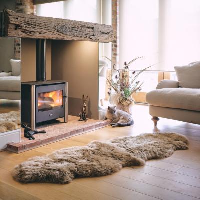 The Rug Seller Long Wool Sheepskin Rugs in Honey&nbsp;Double