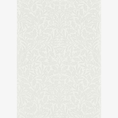 The Rug Seller Pure Acorn Wallpaper 216043 by Morris & Co in Chalk Silver&nbsp;Roll