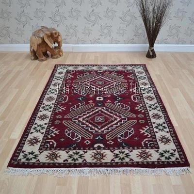 The Rug Seller Kazak 1273 Red Traditional Rugs&nbsp;90x150cm