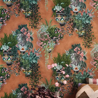 The Rug Seller Talavera Wallpaper 9025 by Cole & Son in Rose RedRoll