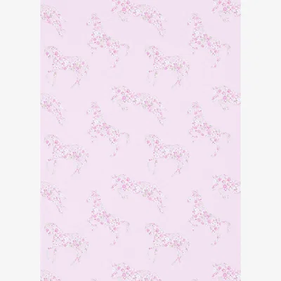 The Rug Seller Pretty Ponies Wallpaper 214037 by Sanderson in Pink Vanilla&nbsp;Roll