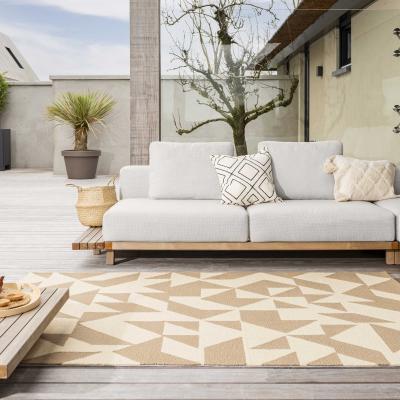 The Rug Seller Habitat Yerba Outdoor Geometric Rugs in Beige 411601