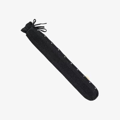 The Rug Seller YuYu Belgravia Knit Cashmere Hot Water Bottle in Charcoal Grey&nbsp;81x13cm