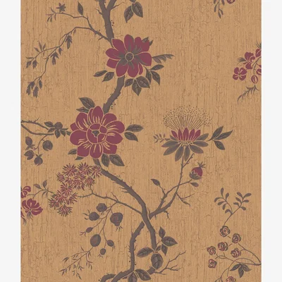 The Rug Seller Camellia Wallpaper 8027 by Cole & Son in Crimson Red&nbsp;Roll