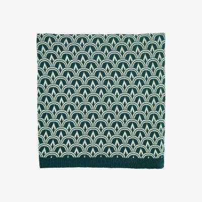 The Rug Seller Wave Geo Knitted Throw by Ted Baker in Sage Basil Green&nbsp;150x200cm